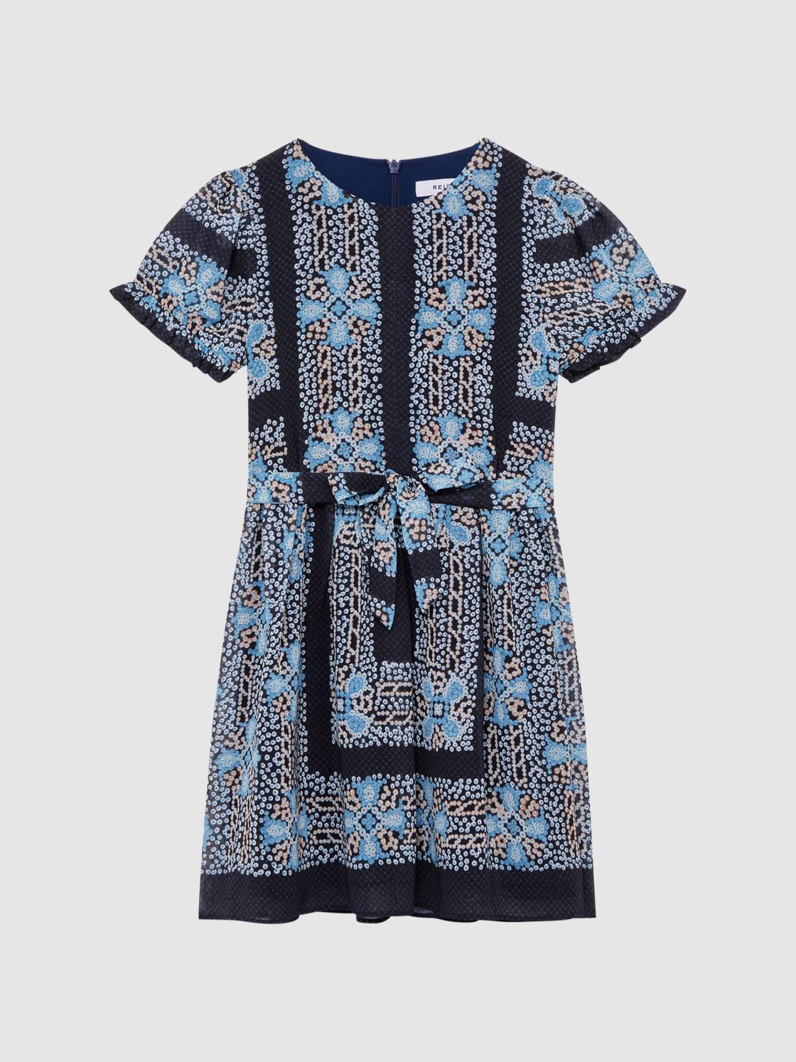 Reiss Dresses &amp; Jumpsuits | Alianna Floral Print Puff Sleeve Dress Navy - Children