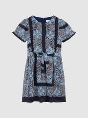 Reiss Dresses &amp; Jumpsuits | Alianna Floral Print Puff Sleeve Dress Navy - Children