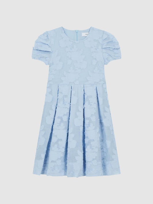 Reiss Dresses &amp; Jumpsuits | Amalie Floral Print Textured Dress Blue - Children