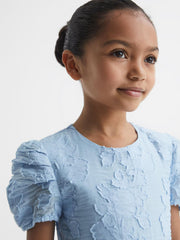 Reiss Dresses &amp; Jumpsuits | Amalie Floral Print Textured Dress Blue - Children