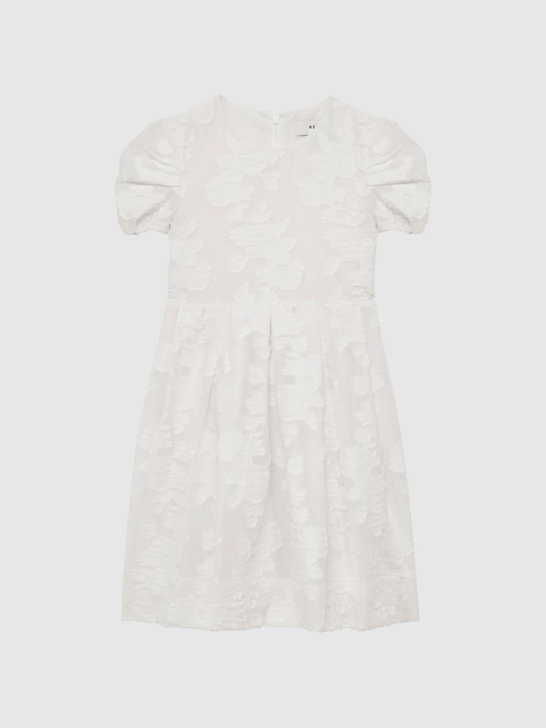 Reiss Dresses &amp; Jumpsuits | Amalie Floral Print Textured Dress Ivory - Children