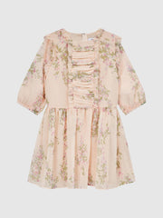 Reiss Dresses &amp; Jumpsuits | Amber Chiffon Print Dress Pink - Children