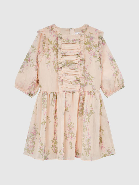 Reiss Dresses &amp; Jumpsuits | Amber Chiffon Print Dress Pink - Children