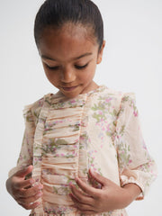 Reiss Dresses &amp; Jumpsuits | Amber Chiffon Print Dress Pink - Children
