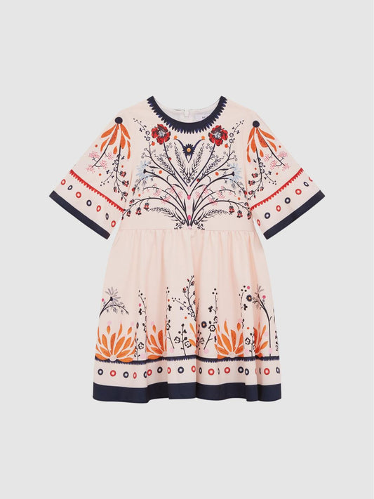 Reiss Dresses &amp; Jumpsuits | Ania Floral Printed Dress Ivory - Children