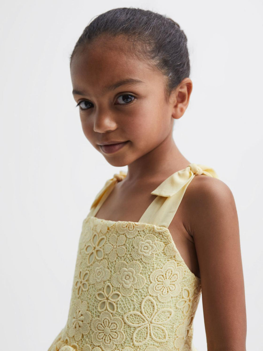 Reiss Dresses &amp; Jumpsuits | Bethany Bow Strap Lace Dress Lemon - Children