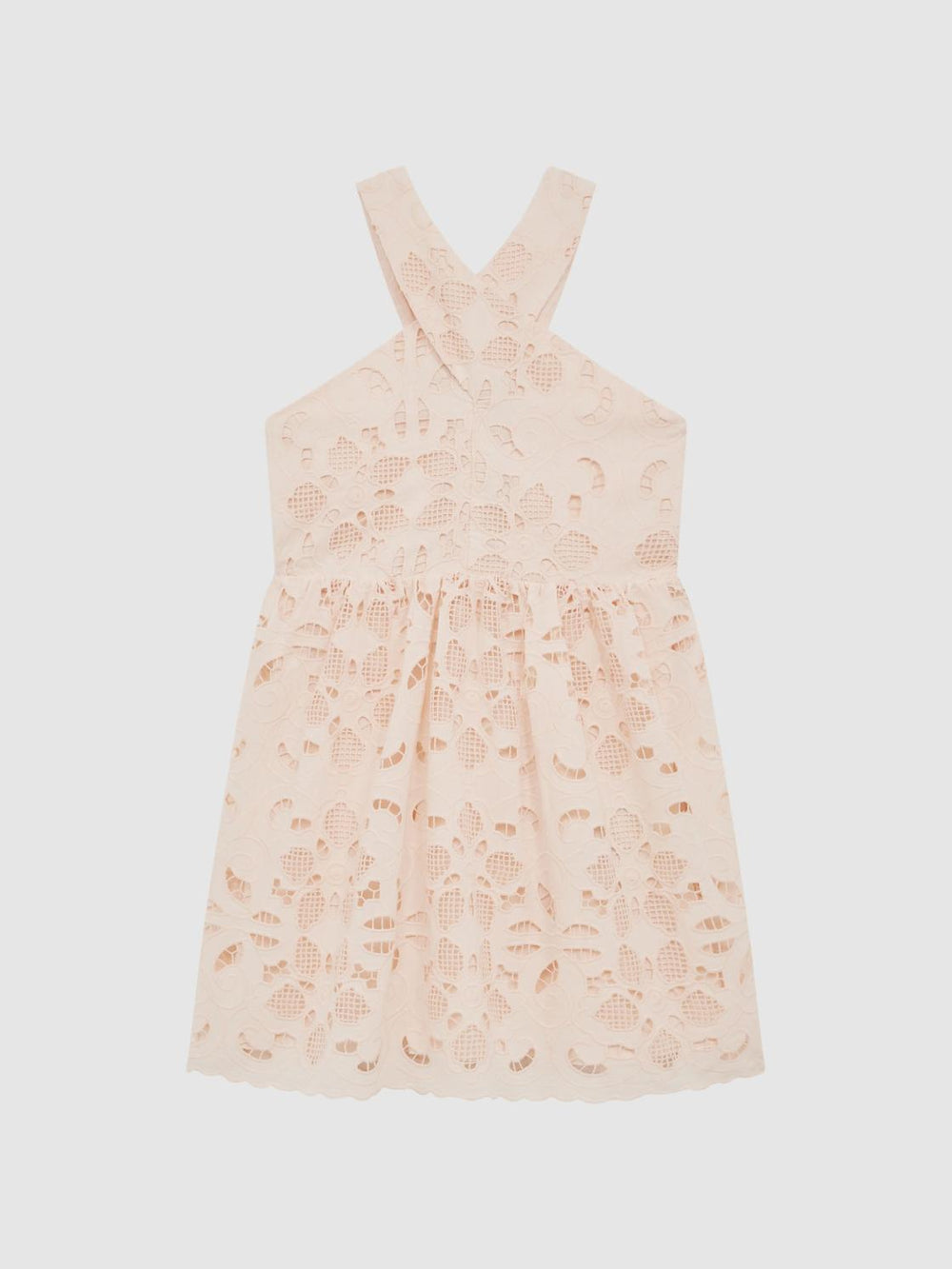 Reiss Dresses &amp; Jumpsuits | Callie Cross Back Lace Dress Pink - Children