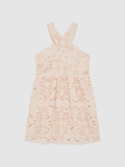 Reiss Dresses &amp; Jumpsuits | Callie Cross Back Lace Dress Pink - Children
