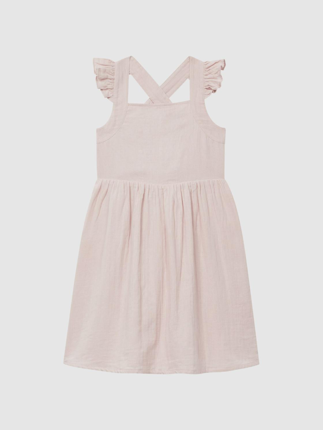 Reiss Dresses &amp; Jumpsuits | Cerys Cotton Cross Back Dress Pink - Children
