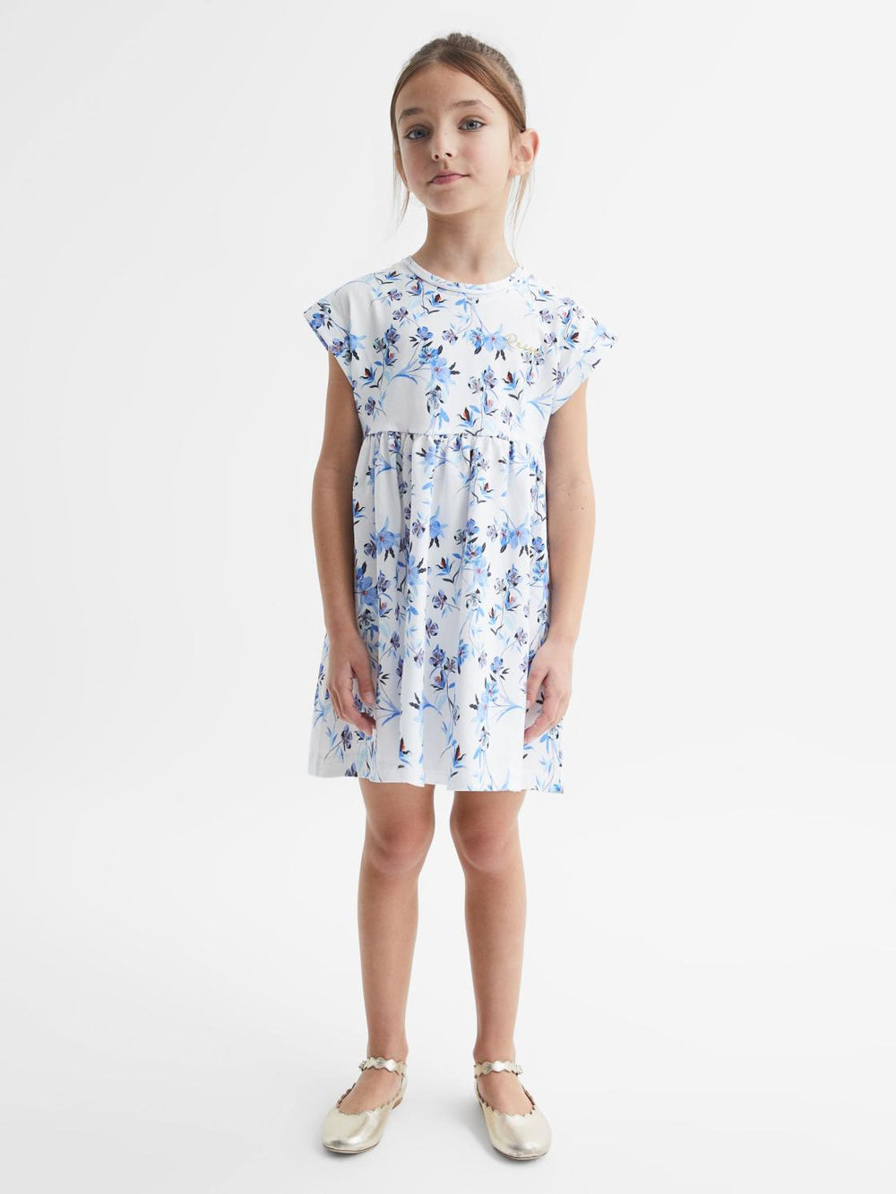 Reiss Dresses &amp; Jumpsuits | Dahlia Floral Print Jersey Dress Blue Print - Children