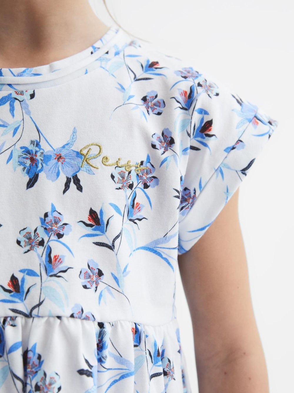 Reiss Dresses &amp; Jumpsuits | Dahlia Floral Print Jersey Dress Blue Print - Children