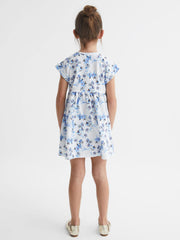 Reiss Dresses &amp; Jumpsuits | Dahlia Floral Print Jersey Dress Blue Print - Children