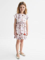Reiss Dresses &amp; Jumpsuits | Dahlia Floral Print Jersey Dress Pale Pink - Children