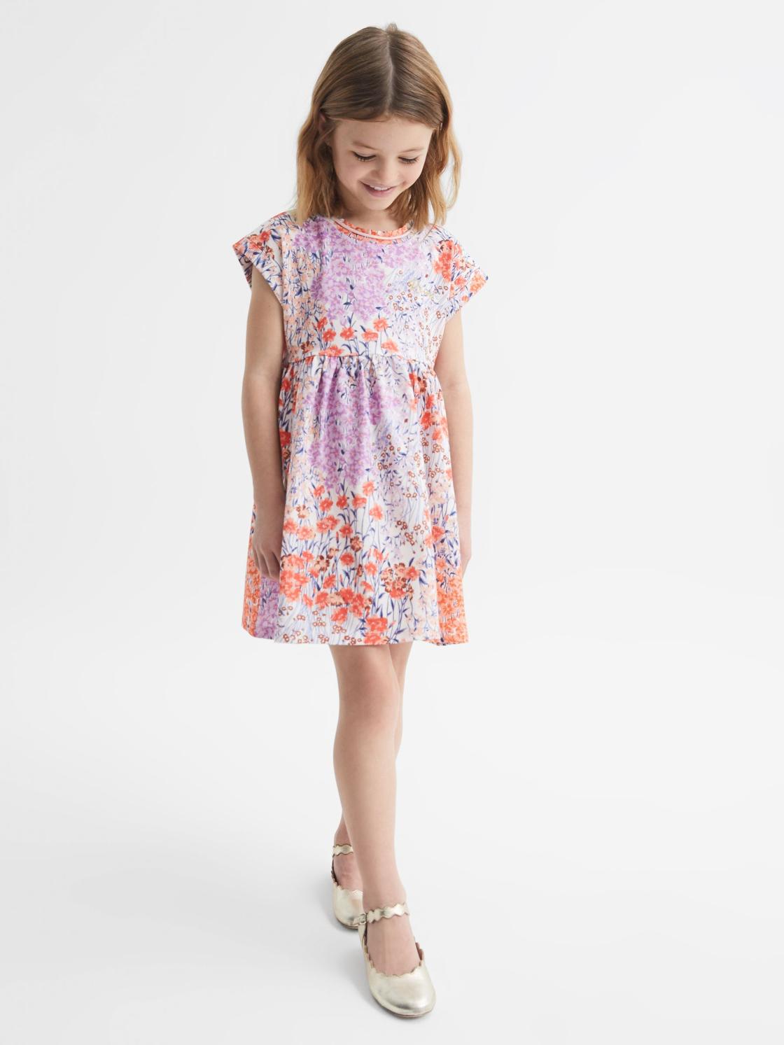 Reiss Dresses &amp; Jumpsuits | Dahlia Floral Print Jersey Dress Pink Print - Children