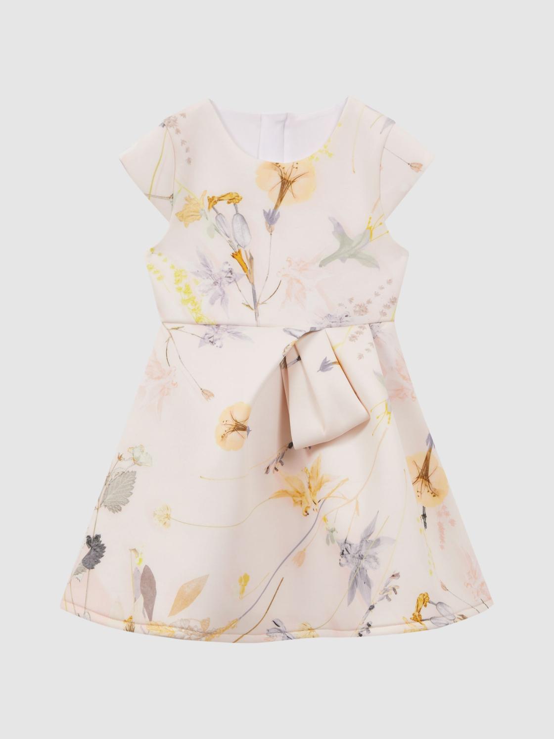 Reiss Dresses &amp; Jumpsuits | Eda Scuba Floral Printed Dress Pink - Children