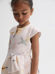 Reiss Dresses &amp; Jumpsuits | Eda Scuba Floral Printed Dress Pink - Children