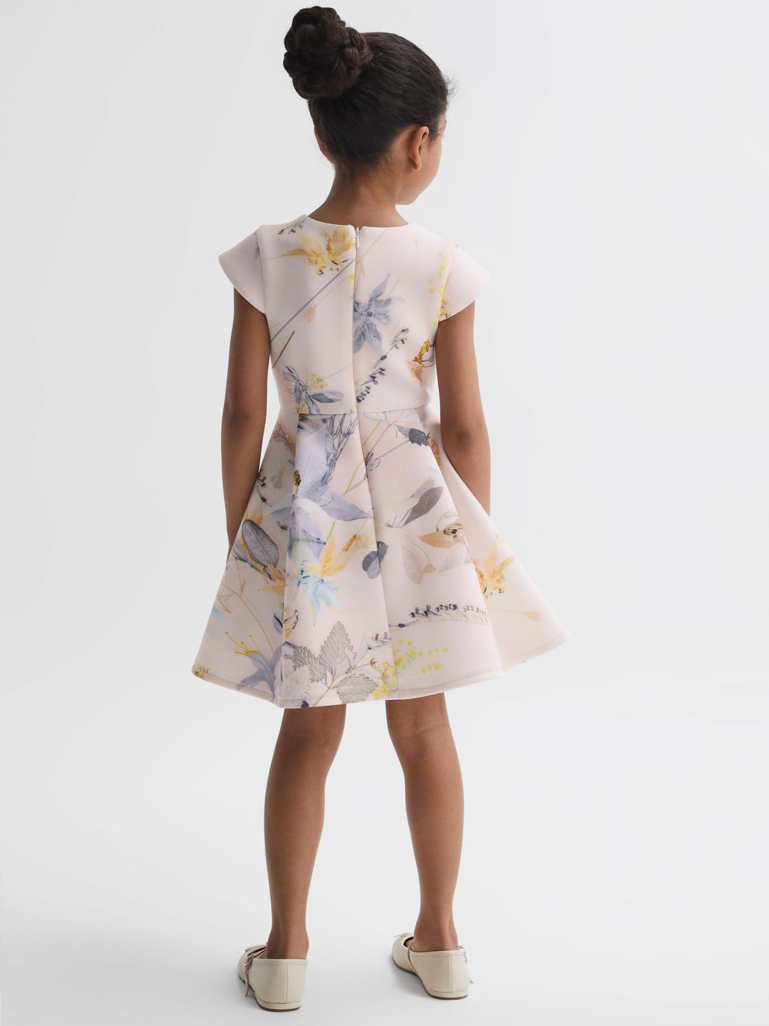 Reiss Dresses &amp; Jumpsuits | Eda Scuba Floral Printed Dress Pink - Children