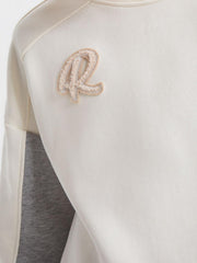 Reiss Dresses &amp; Jumpsuits | Ellia Colourblock Sweater Dress Pale Pink/grey Marl - Children