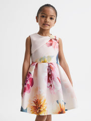 Reiss Dresses &amp; Jumpsuits | Emily Scuba Floral Printed Dress Pink - Children