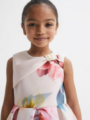 Reiss Dresses &amp; Jumpsuits | Emily Scuba Floral Printed Dress Pink - Children