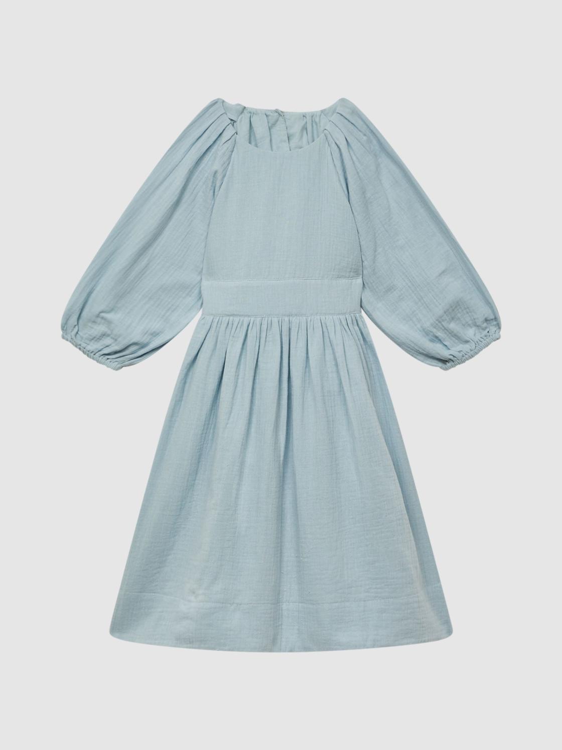 Reiss Dresses &amp; Jumpsuits | Hannah Cotton Bow Back Dress Blue - Children
