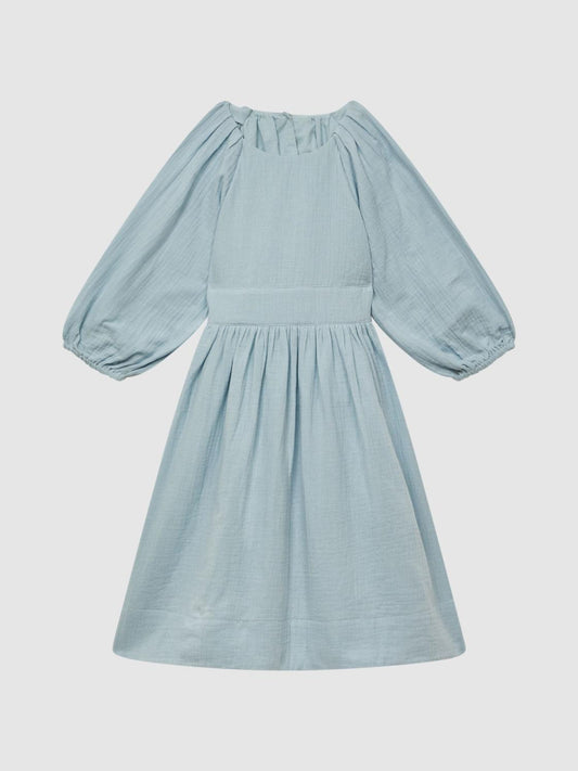 Reiss Dresses &amp; Jumpsuits | Hannah Cotton Bow Back Dress Blue - Children