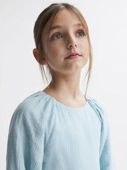 Reiss Dresses &amp; Jumpsuits | Hannah Cotton Bow Back Dress Blue - Children