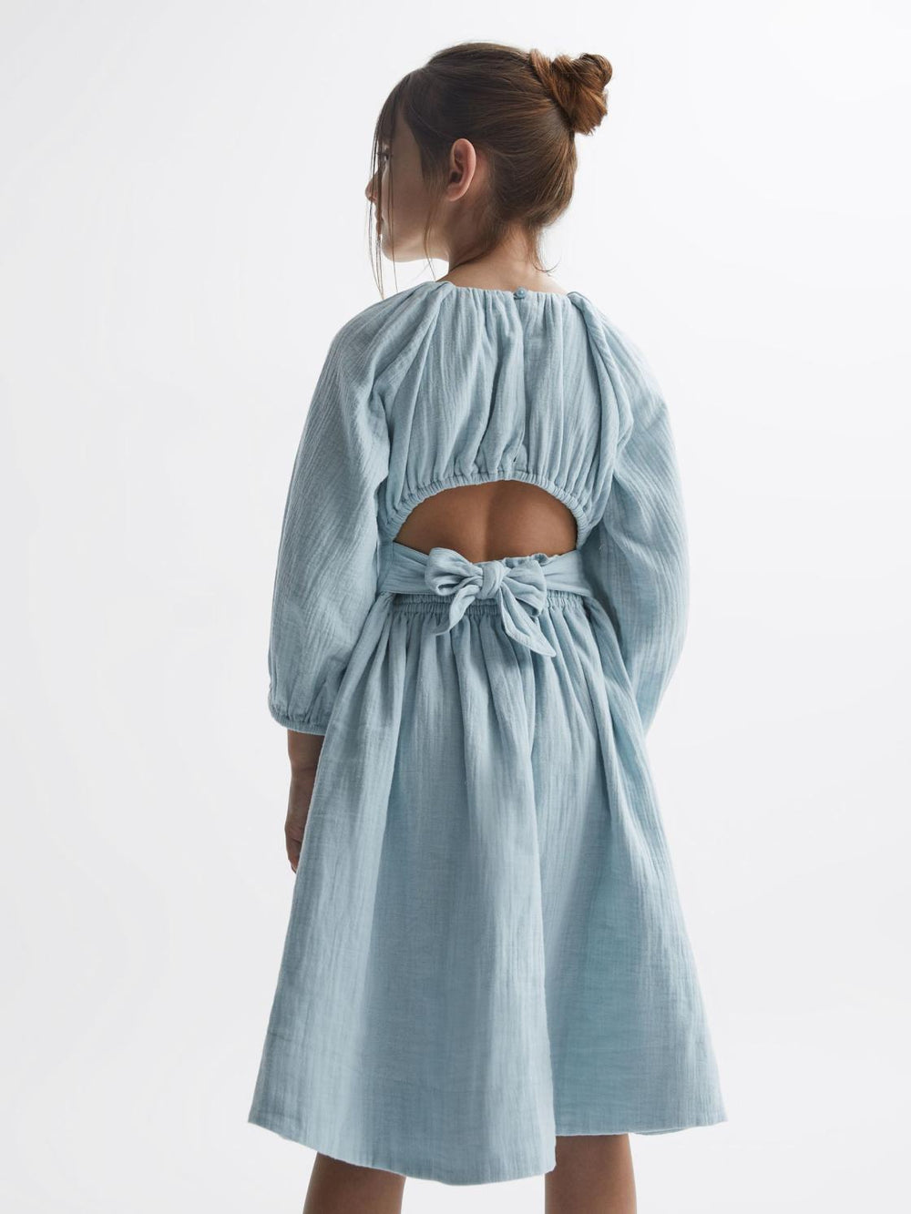Reiss Dresses &amp; Jumpsuits | Hannah Cotton Bow Back Dress Blue - Children