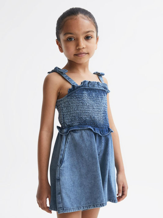 Reiss Dresses &amp; Jumpsuits | Hattie Denim Playsuit Blue - Children