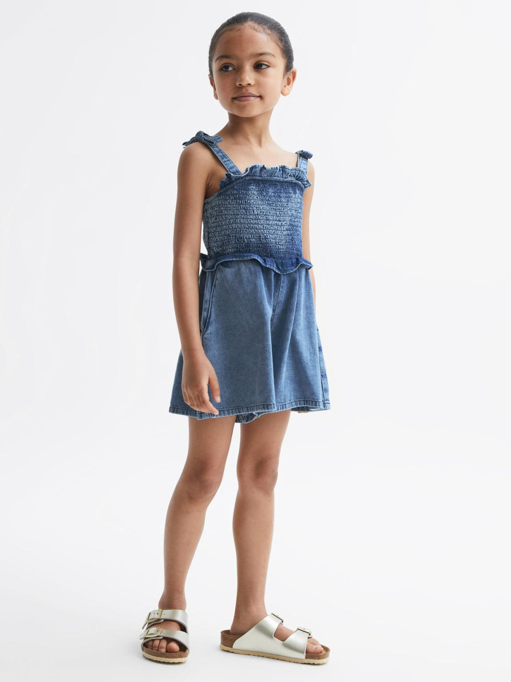 Reiss Dresses &amp; Jumpsuits | Hattie Denim Playsuit Blue - Children