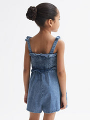 Reiss Dresses &amp; Jumpsuits | Hattie Denim Playsuit Blue - Children