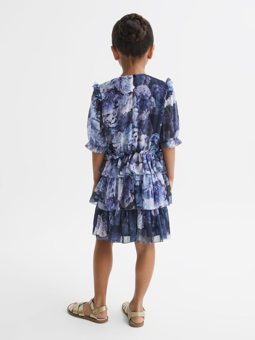Reiss Dresses &amp; Jumpsuits | Henrietta Printed Tiered Dress Blue Print - Children
