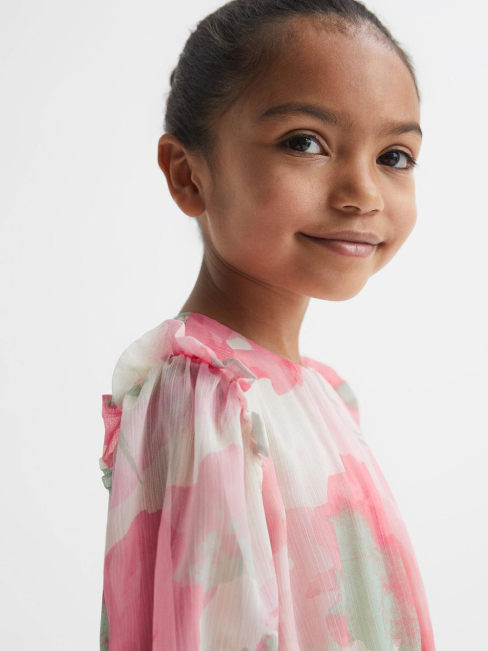Reiss Dresses &amp; Jumpsuits | Henrietta Printed Tiered Dress Pink Print - Children