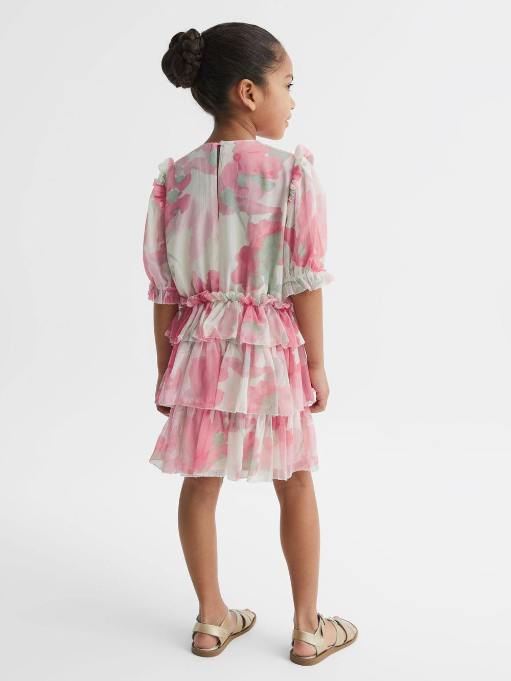 Reiss Dresses &amp; Jumpsuits | Henrietta Printed Tiered Dress Pink Print - Children
