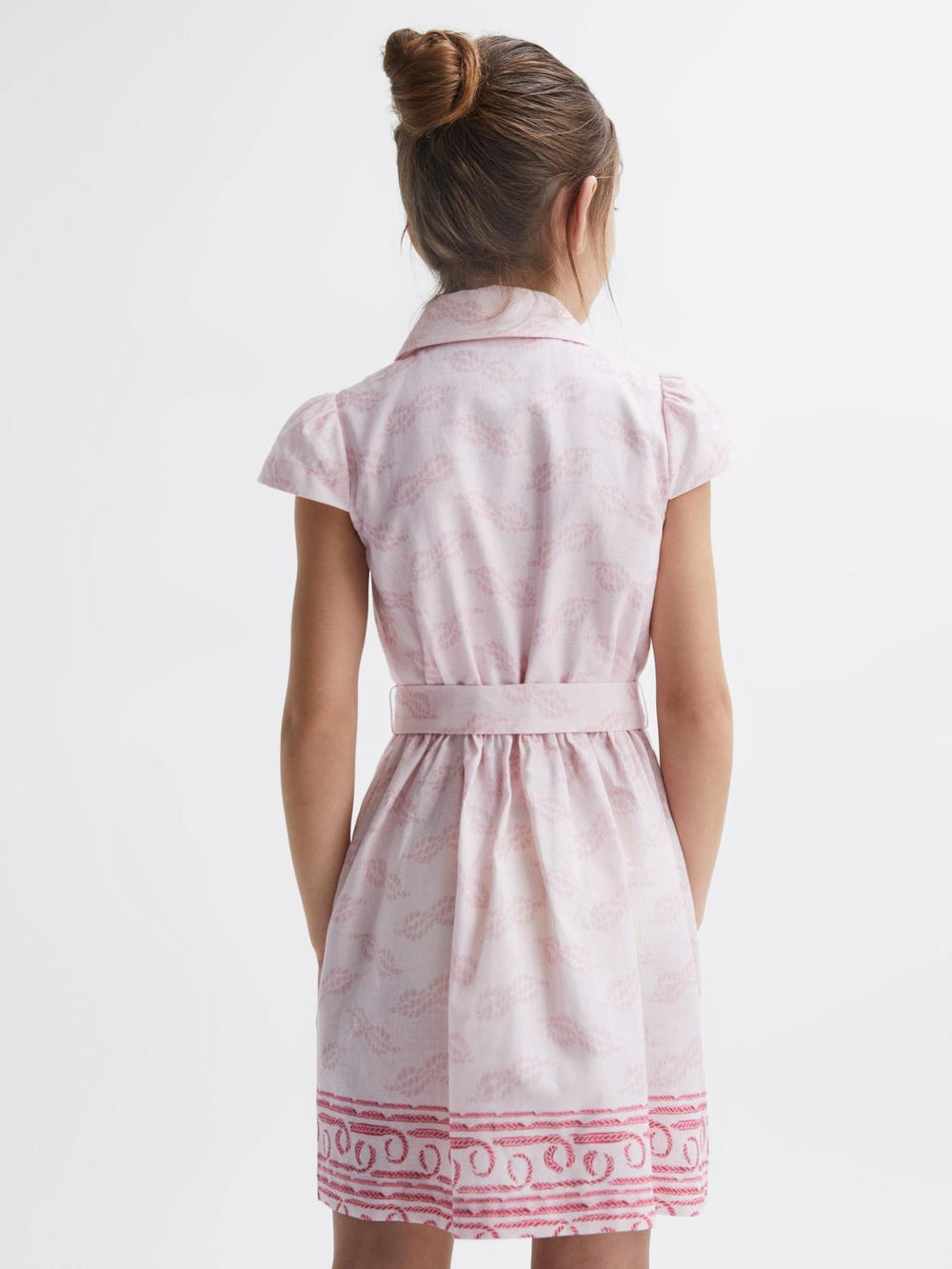 Reiss Dresses &amp; Jumpsuits | Jacie Cap Sleeve Double Breasted Dress Pink Print - Children