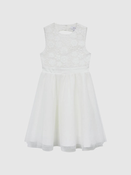 Reiss Dresses &amp; Jumpsuits | Kit Lace Tulle Occasion Dress Ivory - Children