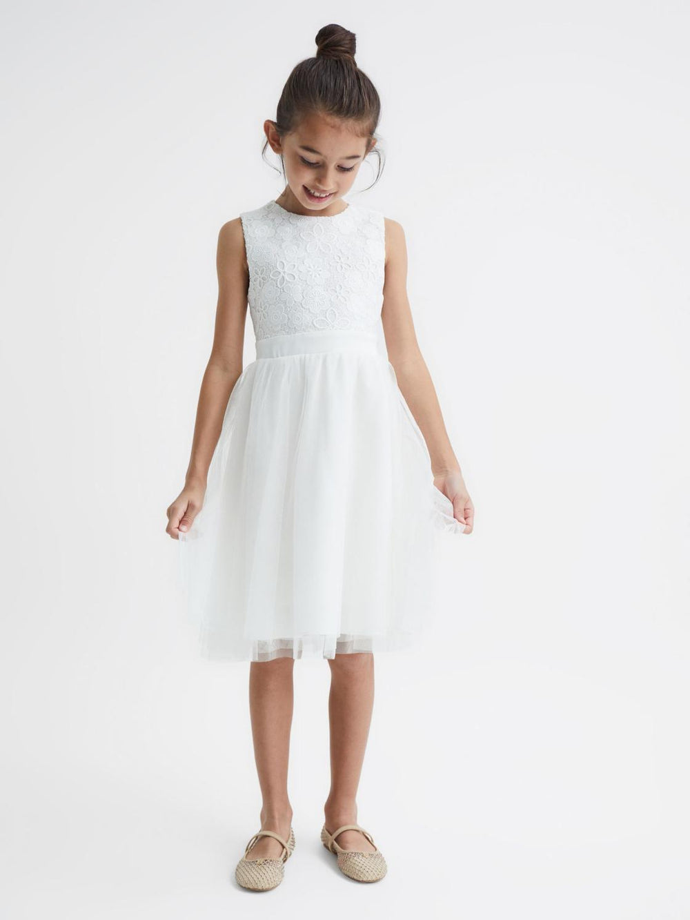 Reiss Dresses &amp; Jumpsuits | Kit Lace Tulle Occasion Dress Ivory - Children