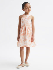 Reiss Dresses &amp; Jumpsuits | Lottie Floral Print Halter Neck Dress Pink Print - Children