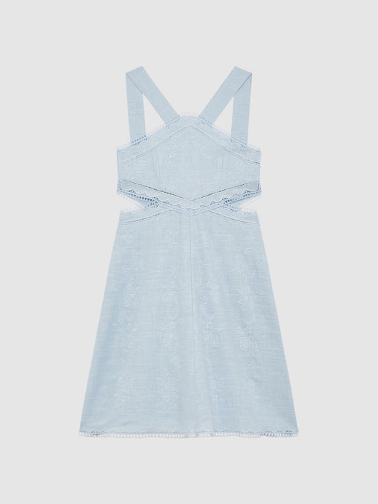 Reiss Dresses &amp; Jumpsuits | Louisa Embroidered Dress Blue - Children