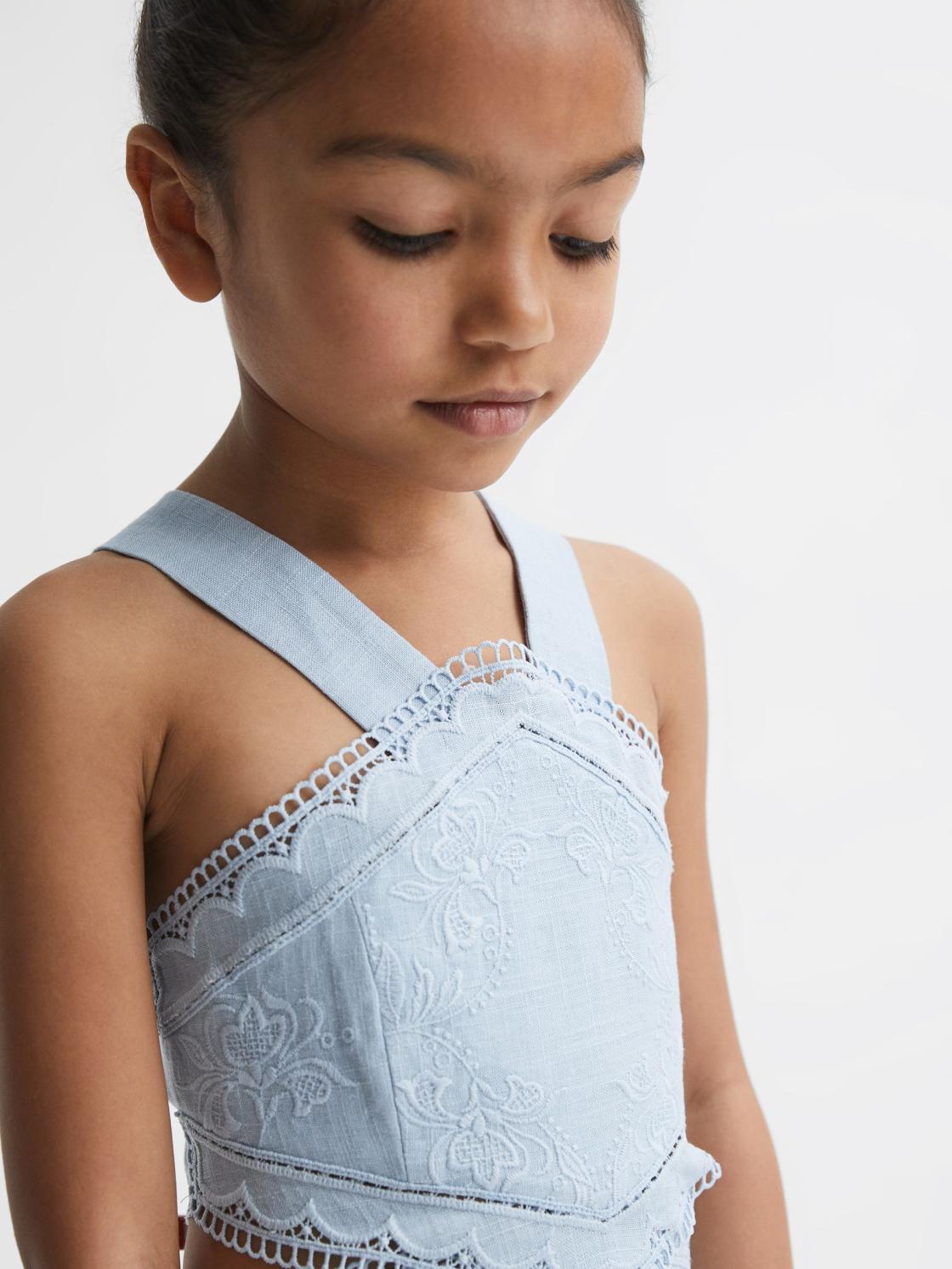 Reiss Dresses &amp; Jumpsuits | Louisa Embroidered Dress Blue - Children