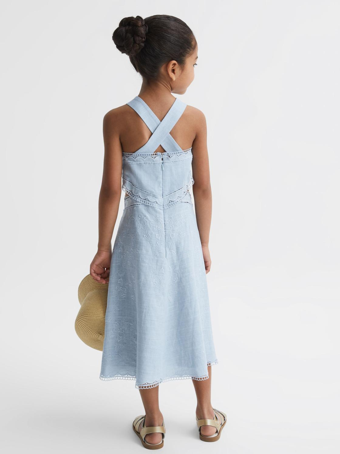 Reiss Dresses &amp; Jumpsuits | Louisa Embroidered Dress Blue - Children