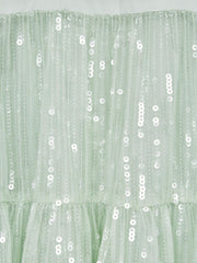 Reiss Dresses &amp; Jumpsuits | Luci Sequin Tiered Dress Sage - Children