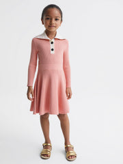 Reiss Dresses &amp; Jumpsuits | Malani Colourblock Knitted Dress Pink - Children