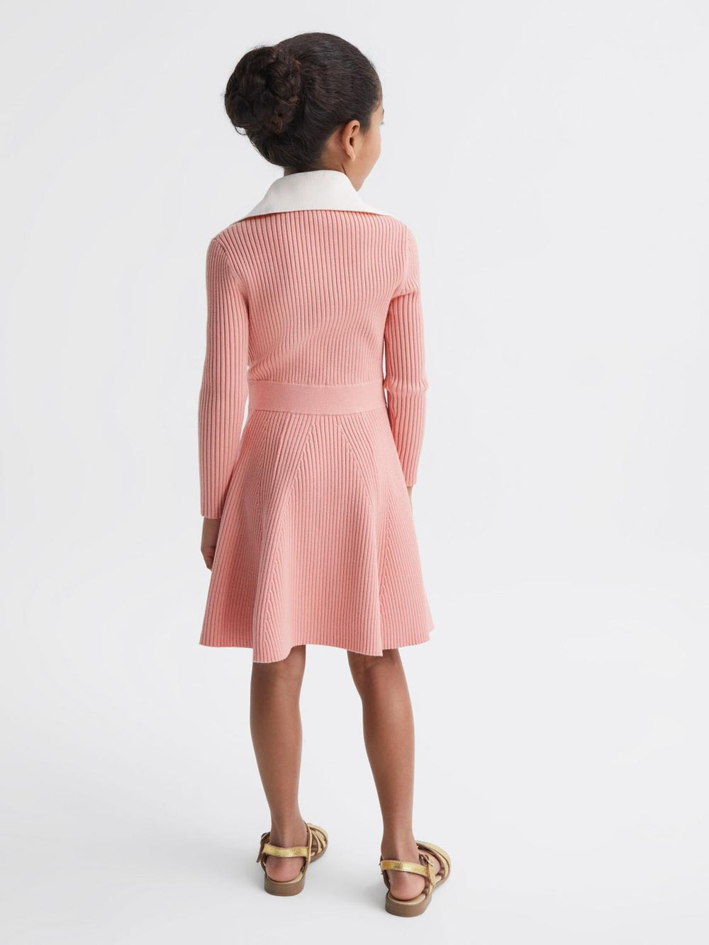 Reiss Dresses &amp; Jumpsuits | Malani Colourblock Knitted Dress Pink - Children