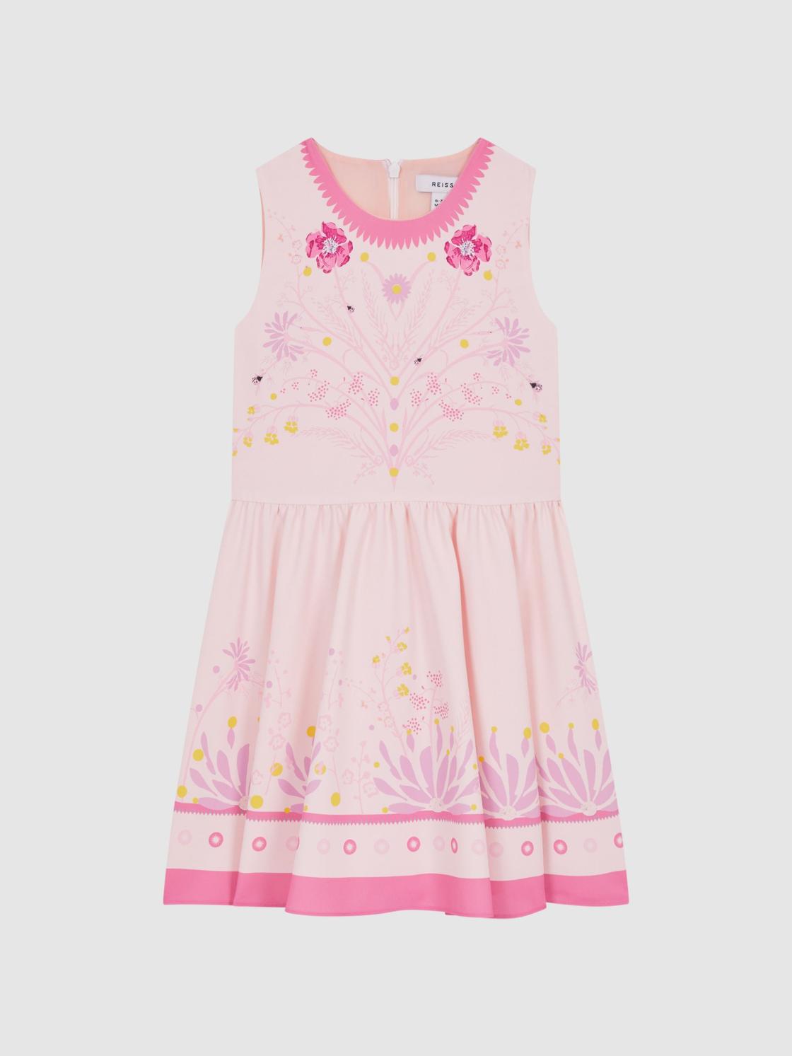 Reiss Dresses &amp; Jumpsuits | Mara Sleeveless Floral Print Dress Pink - Children