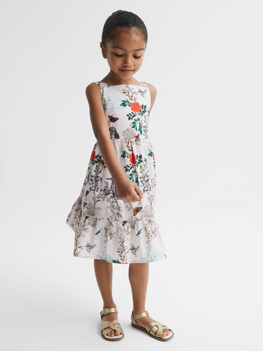 Reiss Dresses &amp; Jumpsuits | Marcie Printed Strappy Dress Ivory Print - Children