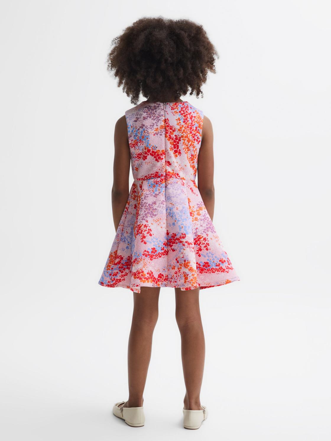 Reiss Dresses &amp; Jumpsuits | Max Floral Print Pleated Dress Pink Print - Children
