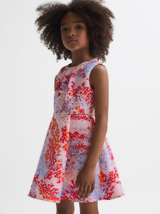 Reiss Dresses &amp; Jumpsuits | Max Floral Print Pleated Dress Pink Print - Children