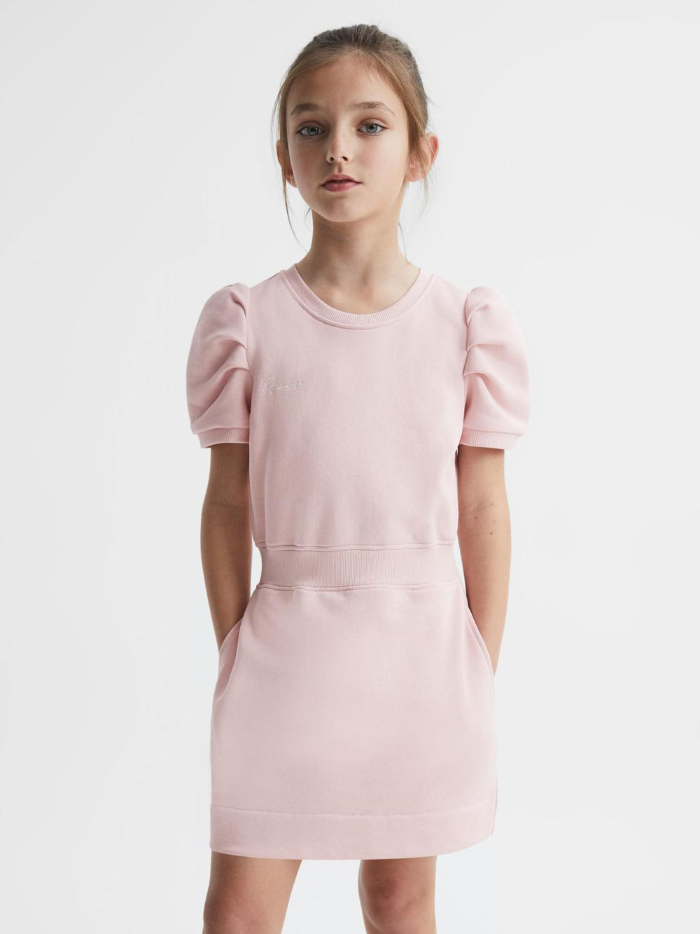 Reiss Dresses &amp; Jumpsuits | Mimi Pleated Sleeve Dress Pink - Children