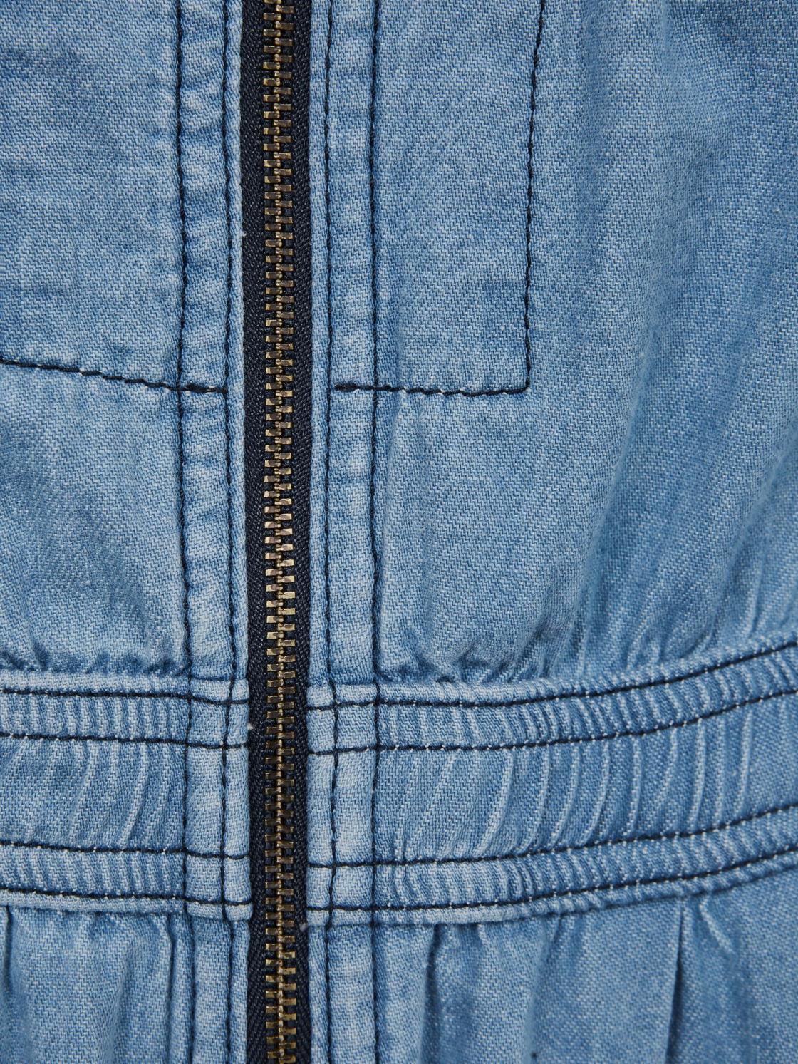 Reiss Dresses &amp; Jumpsuits | Molly Denim Zip Front Jumpsuit Mid Blue - Children